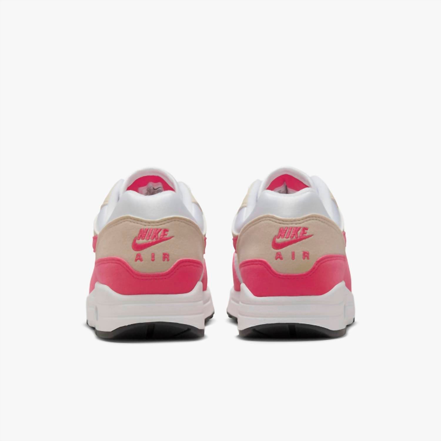 Женские кроссовки Air Max 1 в цвете белый/светло-коричневый Orewood/черный/астровый розовый Nike — фото 3