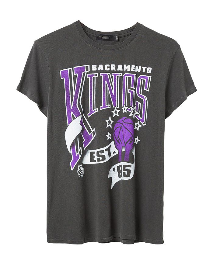 

Женская футболка NBA Sacramento Kings Banner Vintage Junk Food Clothing, черный