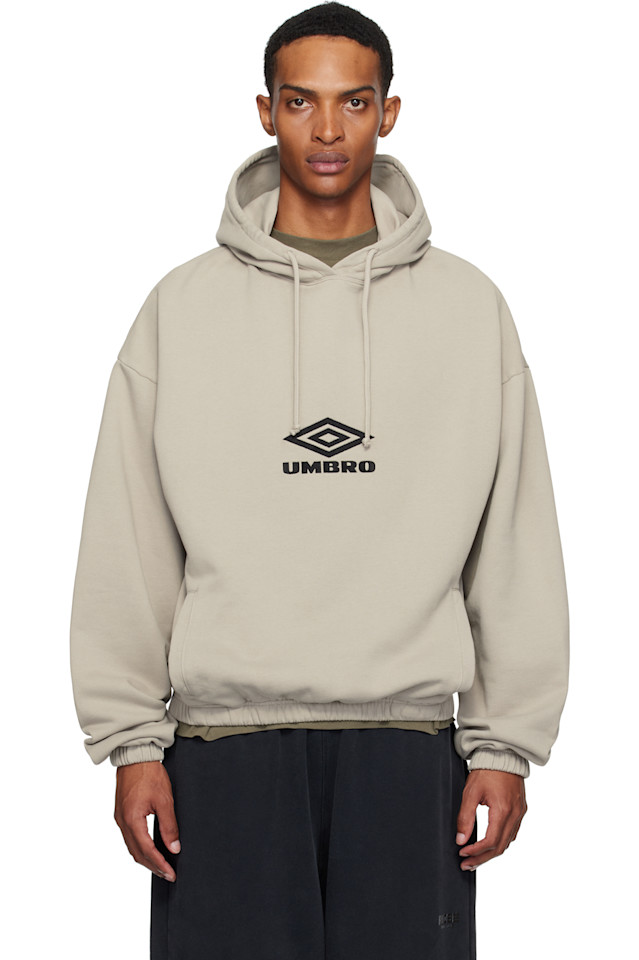 

Оверсайз худи с логотипом OG Umbro, цвет taupe
