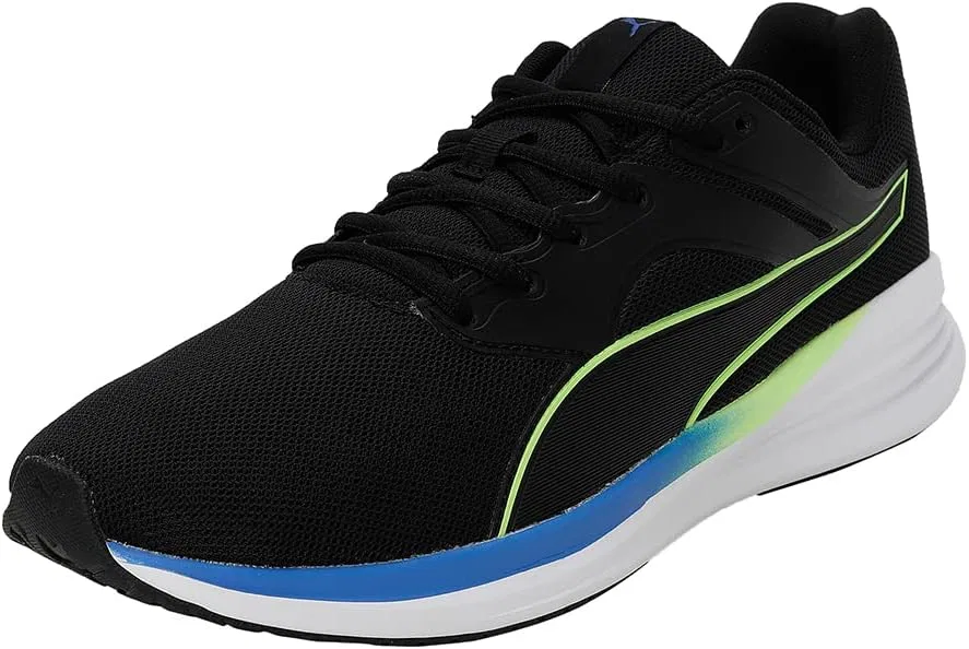 Кроссовки для бега Puma унисекс Transport, Puma Black Fizzy Lime Royal Sapphire