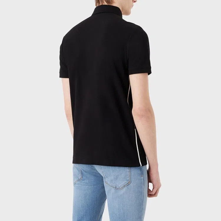 Поло мужское SS23 Black EMPORIO ARMANI, Dark Black — фото 4