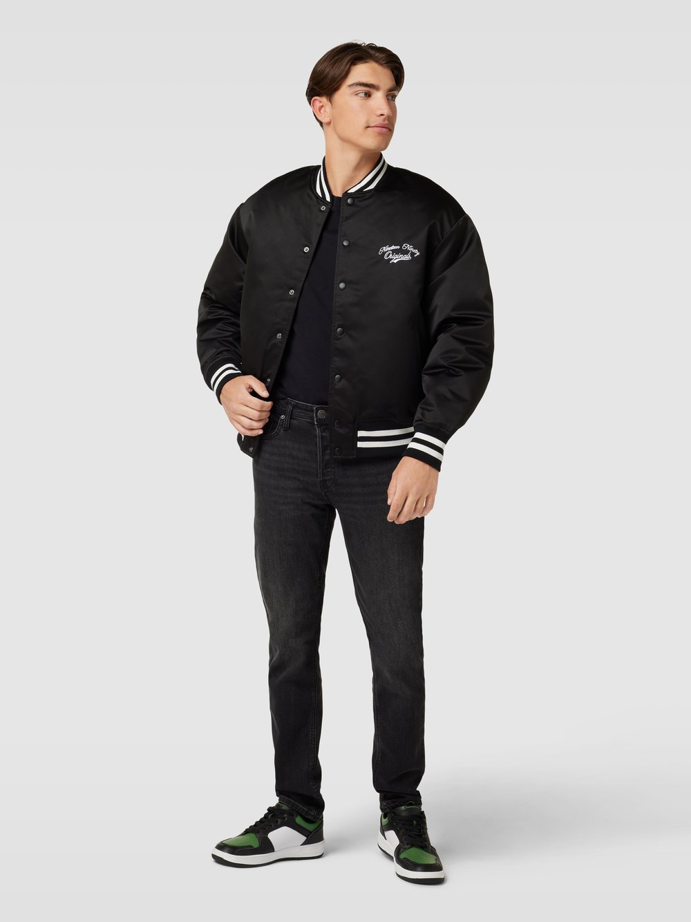 

Зауженные джинсы с пятью карманами Jack & Jones, черный