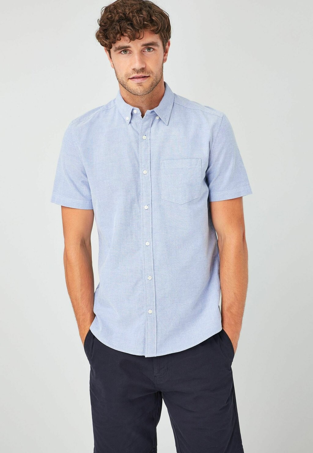 

Рубашка SHORT SLEEVE OXFORD Next, цвет Mottled Dark Blue