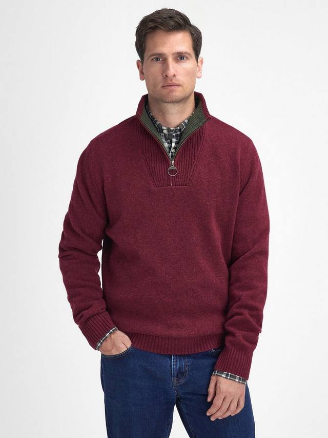 

Вязаный свитер с воротником-воронкой и молнией Barbour, Port