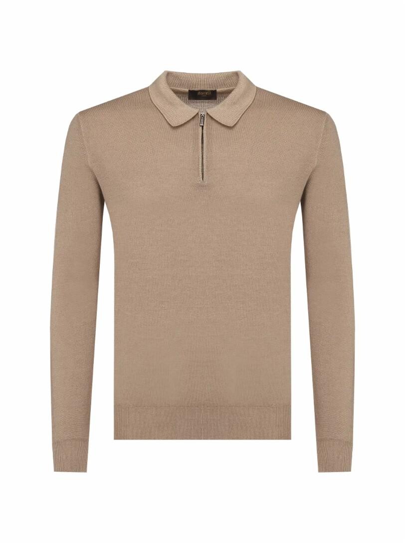 

Поло с длинными рукавами MooRER, бежевый