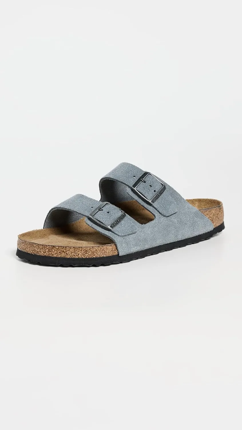 Мужские сандалии Birkenstock Arizona с мягкой стелькой, серый — фото 2