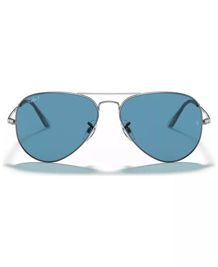 

Поляризованные авиаторские очки Metal II, RB3689 Ray-Ban, серебряный