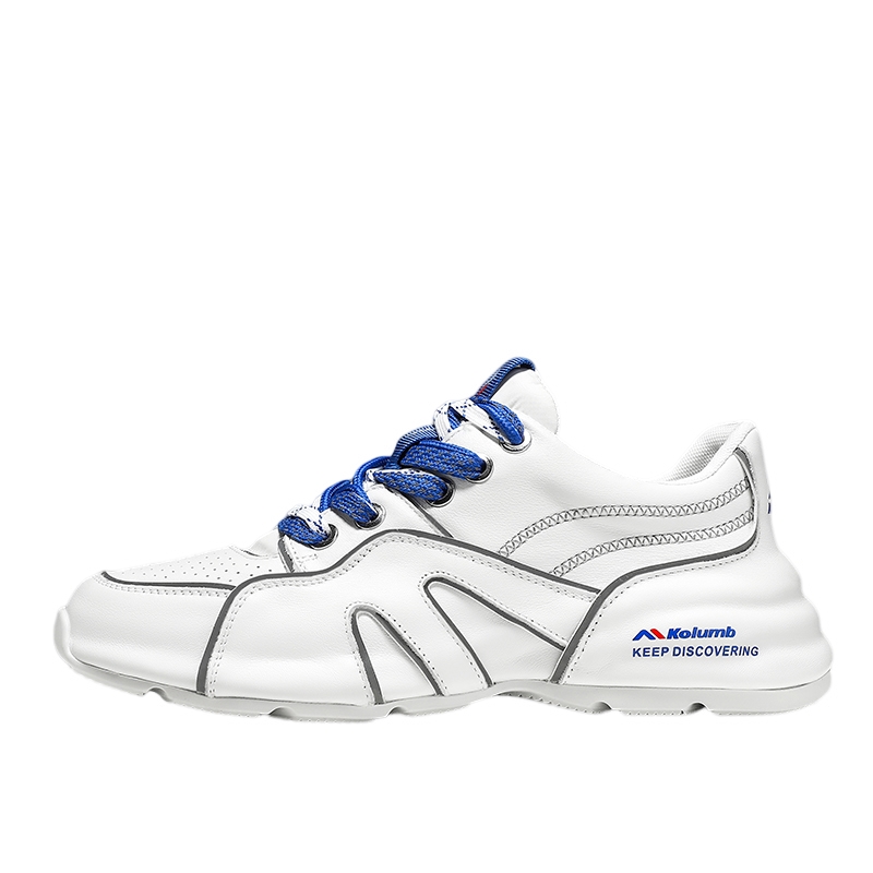 

KOLUMB Износостойкие амортизирующие низкие повседневные кроссовки мужские, бело-зеленые