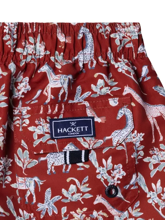 Детские плавательные шорты на завязках, ярко-красные/разноцветные Hackett London — фото 4