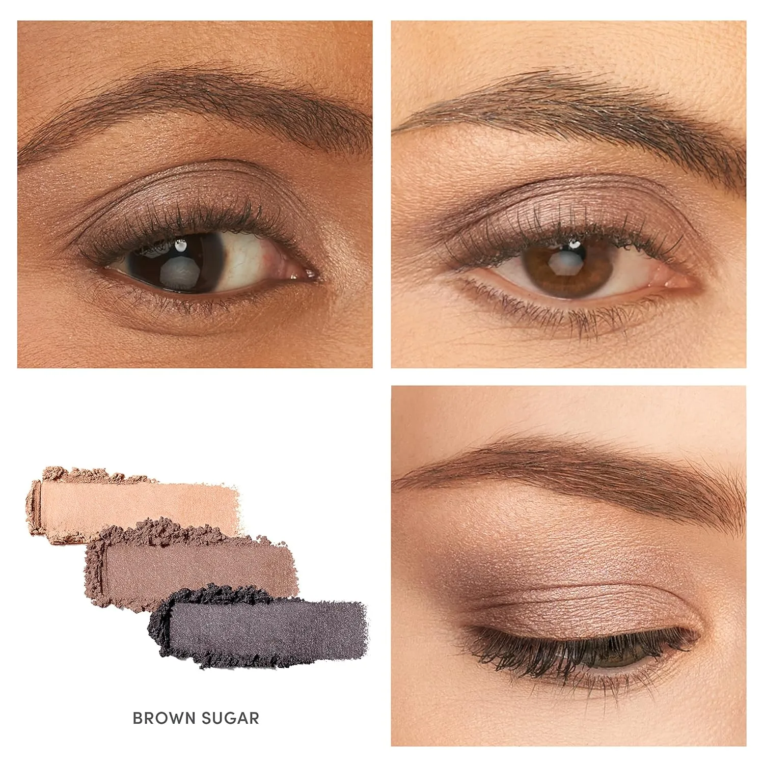 Тени для век Jane Iredale PurePressed Eye Shadow Triple, высокопигментированные минеральные тени для век, стойкая формула, предотвращающая скатывание, безопасны для чувствительной кожи вокруг глаз., Brown Sugar — фото 3