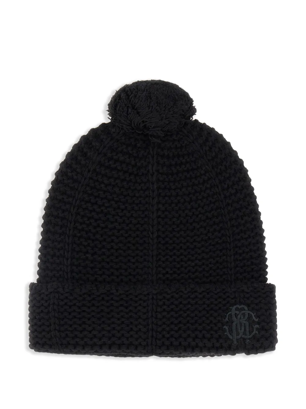

Шапка бини с помпоном Roberto Cavalli, черный