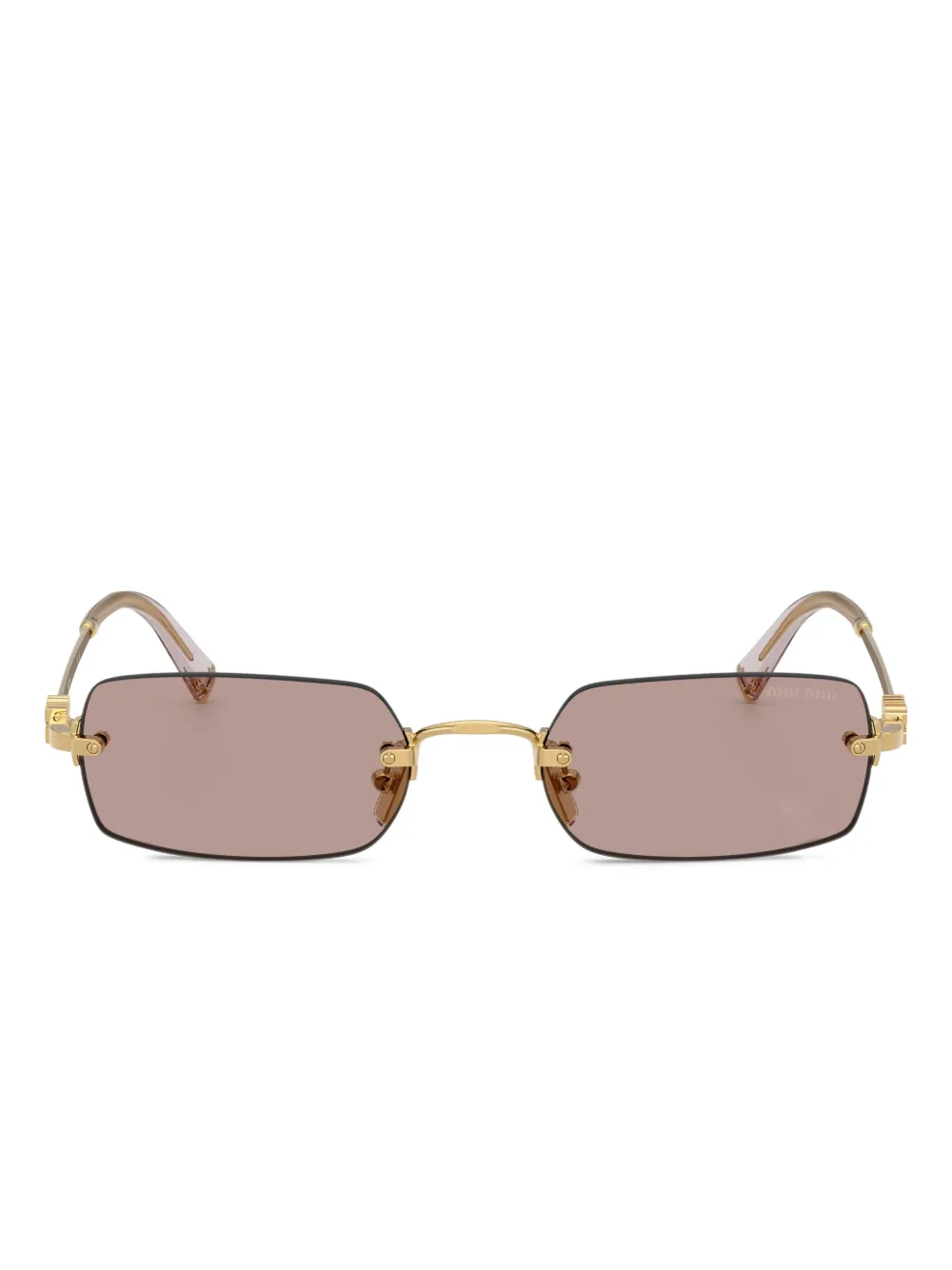 

Солнцезащитные очки в прямоугольной оправе Miu Miu, золотистый
