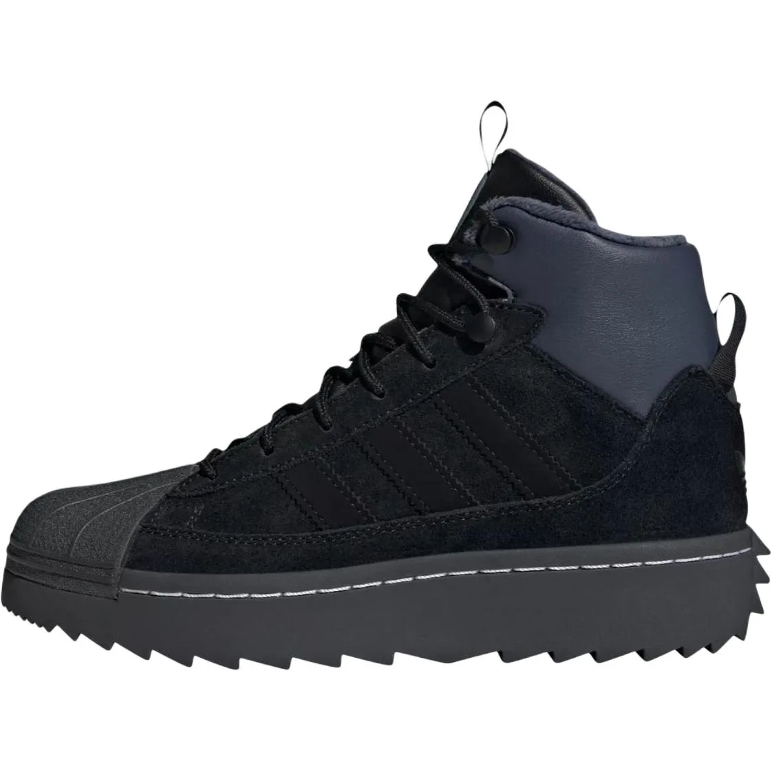Adidas Originals Кроссовки Superstar Winterized High top для детей на улицу черные унисекс