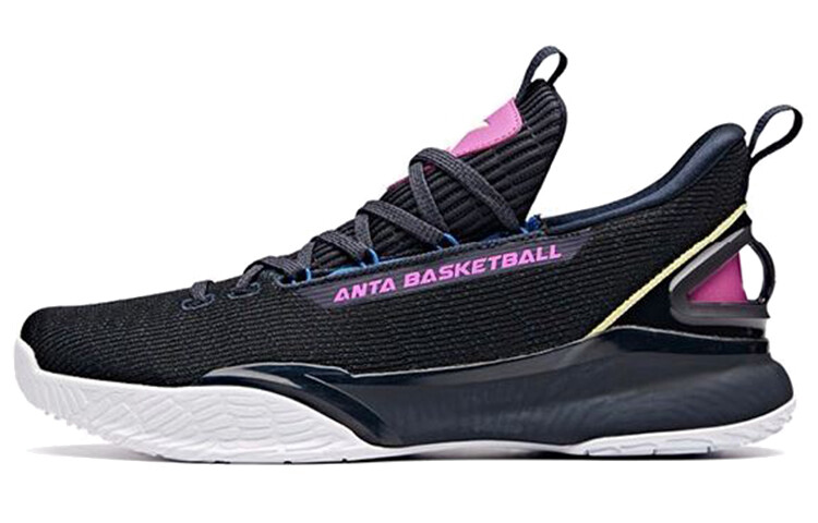 

Баскетбольные кроссовки мужские низкие темно-синие/черные/фиолетовые Anta