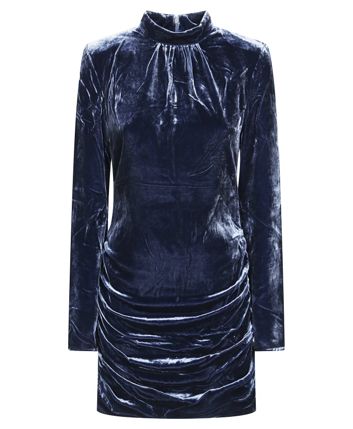 

Бархатное мини-платье Rotate Birger Christensen, синий