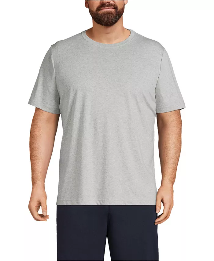 

Футболка с коротким рукавом Big & Tall Super-T Lands' End, серый