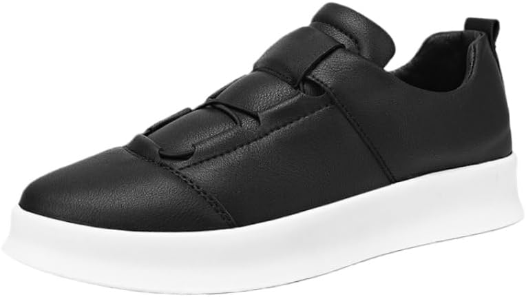 

Мужские кроссовки Fusecottc однотонные - легкие и удобные - подходят для повседневного использования, активного отдыха и школы, белый/черный