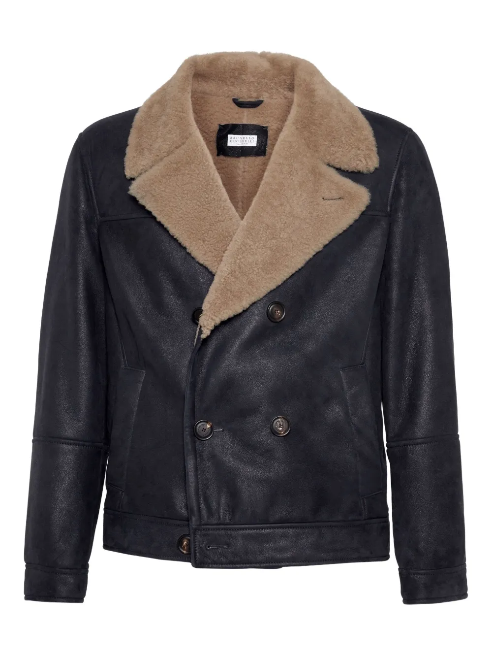 

Двубортный пиджак Brunello Cucinelli, черный