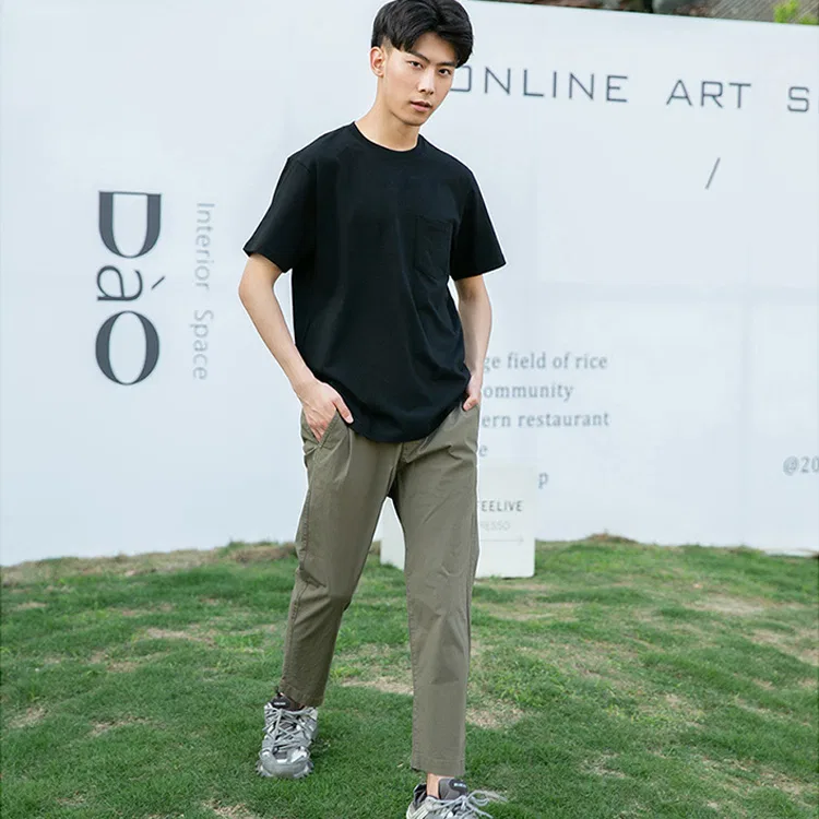 Брюки мужские повседневные Army Green, прямые средней посадки GAP — фото 3
