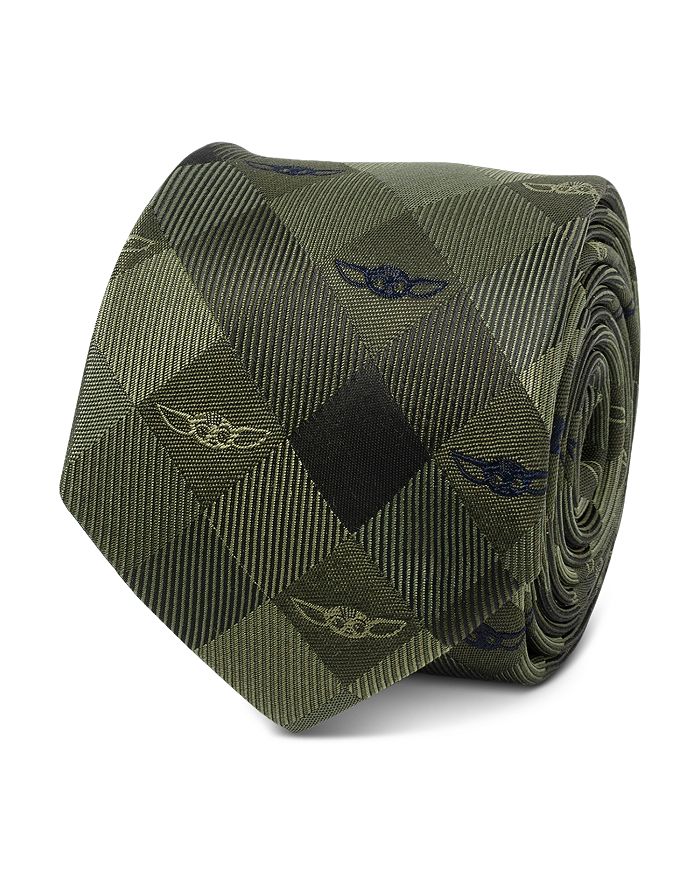 

Галстук из шелковой ткани Grogu Plaid Cufflinks Inc, зеленый