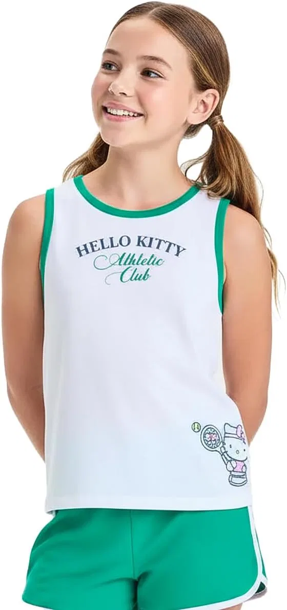 Детский танк топ Hello Kitty в теннисном стиле, Seven Times Six, белый — фото 2