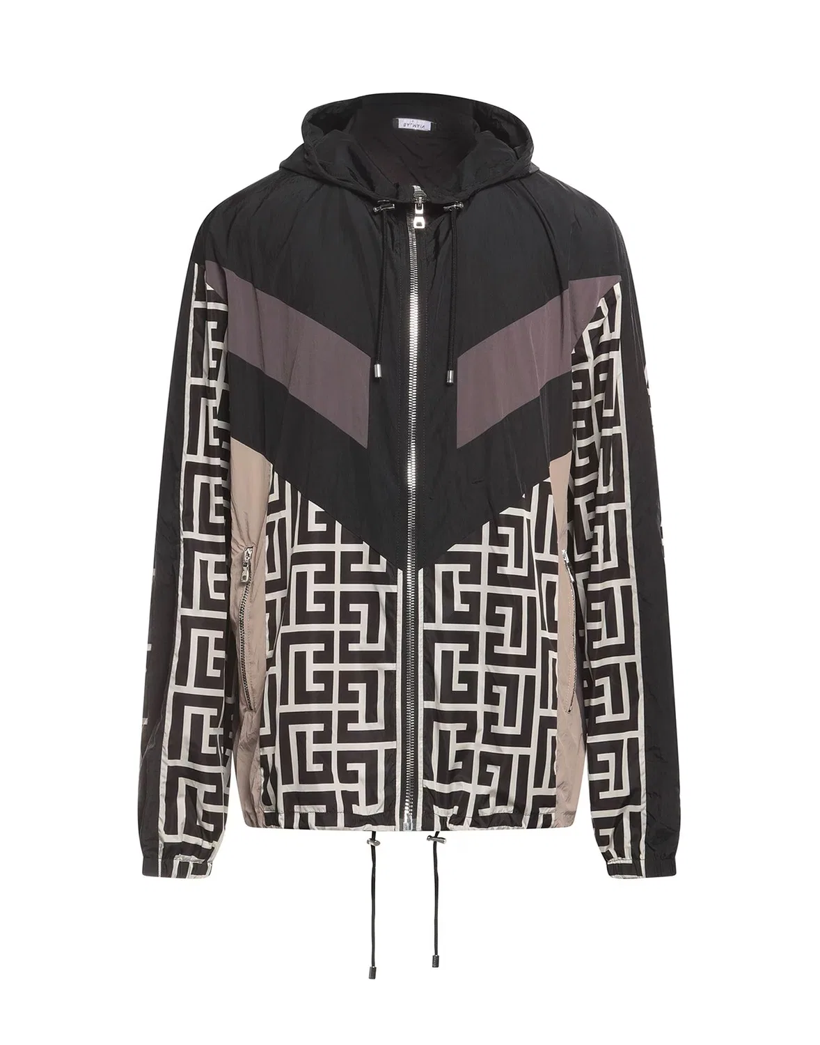 Куртка из техноткани с капюшоном BALMAIN черный
