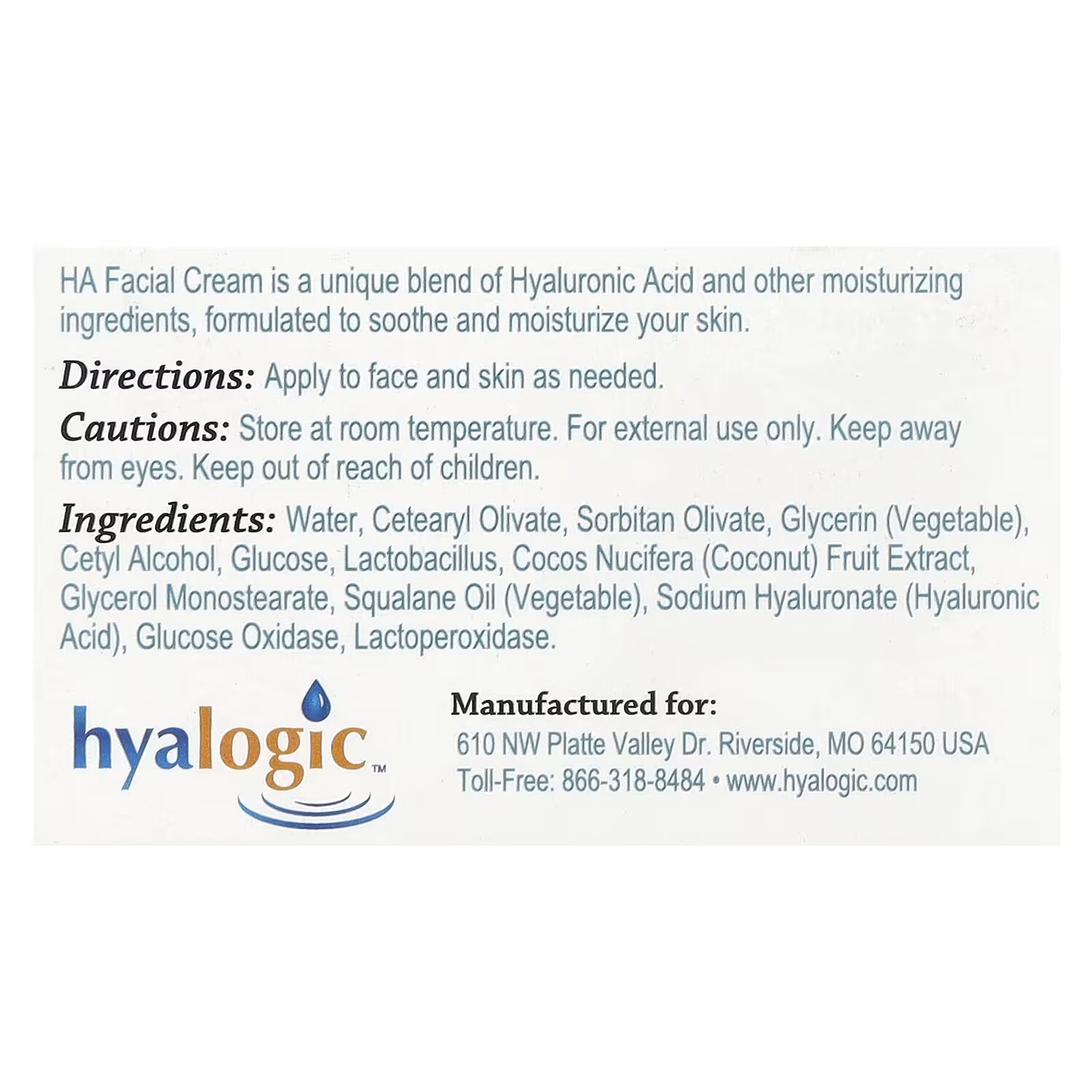 Крем для лица Hyalogic LLC — HA с гиалуроновой кислотой, 56.7 г — фото 3