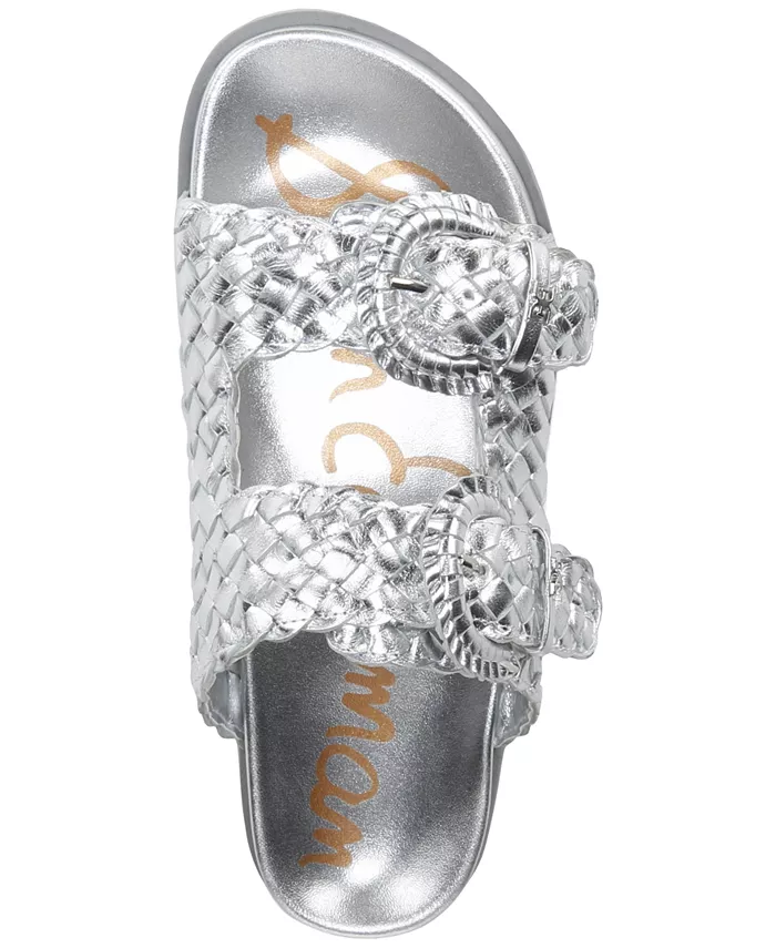 Женские босоножки Tiffanie Slide на плоской подошве Sam Edelman, коричневый — фото 4