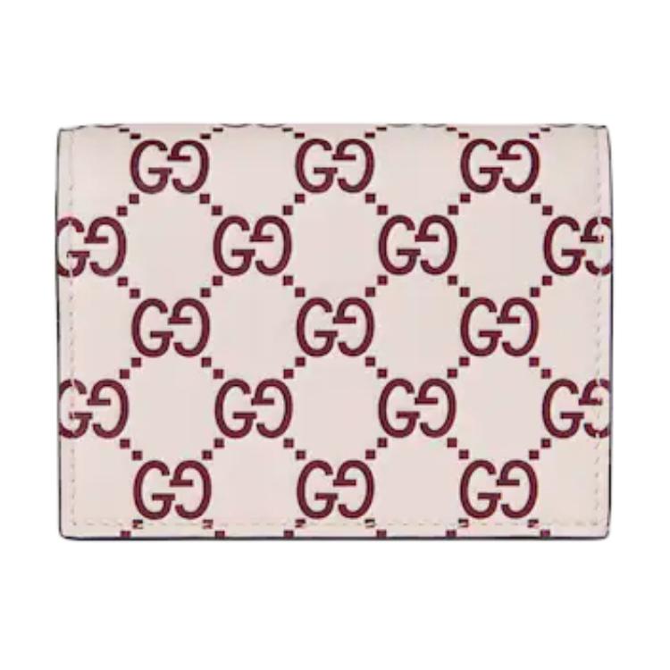 

GUCCI Кожаный кошелек GG Emblem для женщин розовый