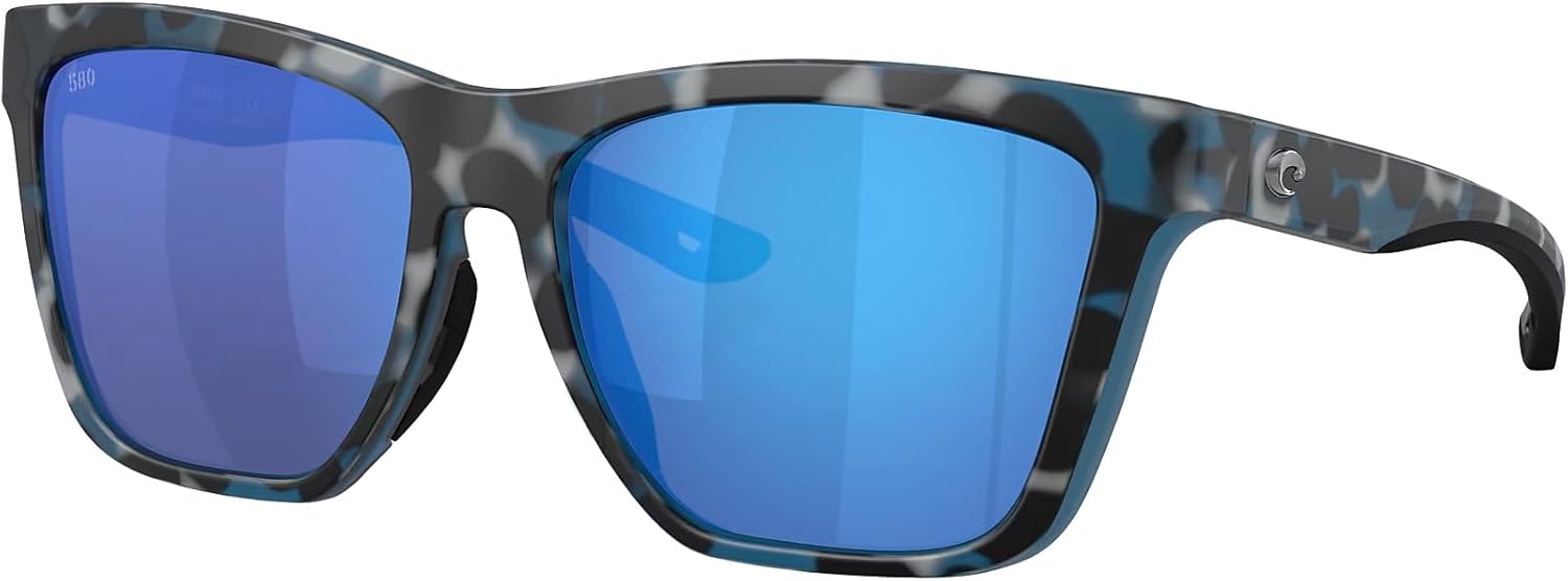 

Поляризованные солнцезащитные очки Costa Del Mar для женщин - дизайнерские солнцезащитные очки Loreto Aviator со 100% защитой от УФ-излучения, размер 56, 580G, Deep Water Camo/Blue Mirror 580g