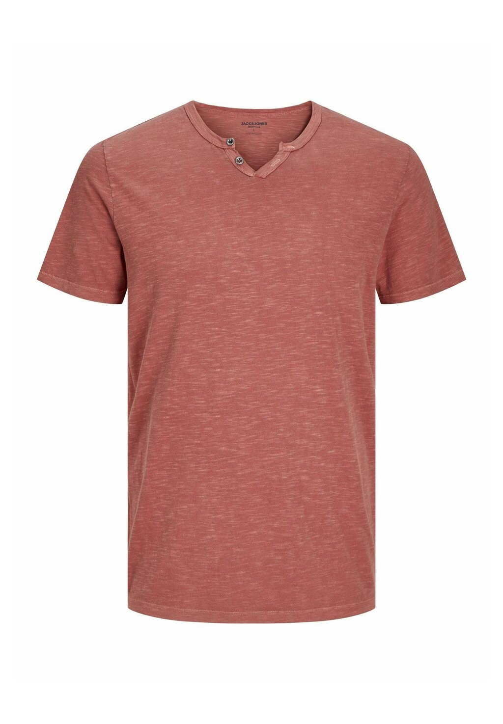 

Базовая футболка JJESPLIT NECK Jack & Jones, цвет Red Ochre