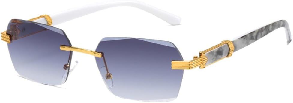 

Солнцезащитные очки UV400 для мужчин и женщин | Безободковые линзы с градиентным покрытием, маленькая оправа | Для вождения и занятий спортом на открытом воздухе generic, C2 Gray