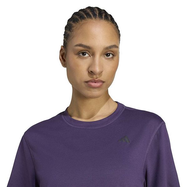 Женская футболка boxy t-shirt Adidas, Aurora Plum — фото 4