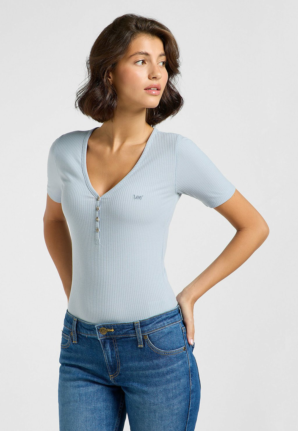 

Базовая футболка HENLEY Lee, синий