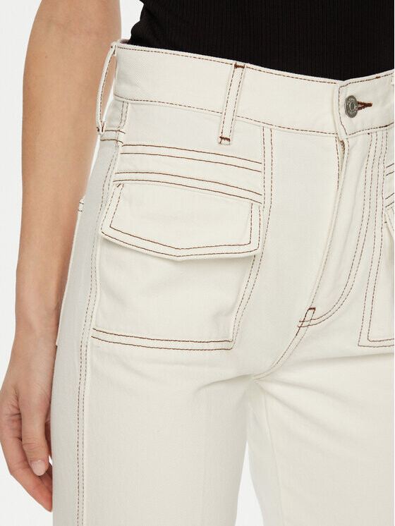 Джинсы свободного кроя Tommy Hilfiger, экрю — фото 4