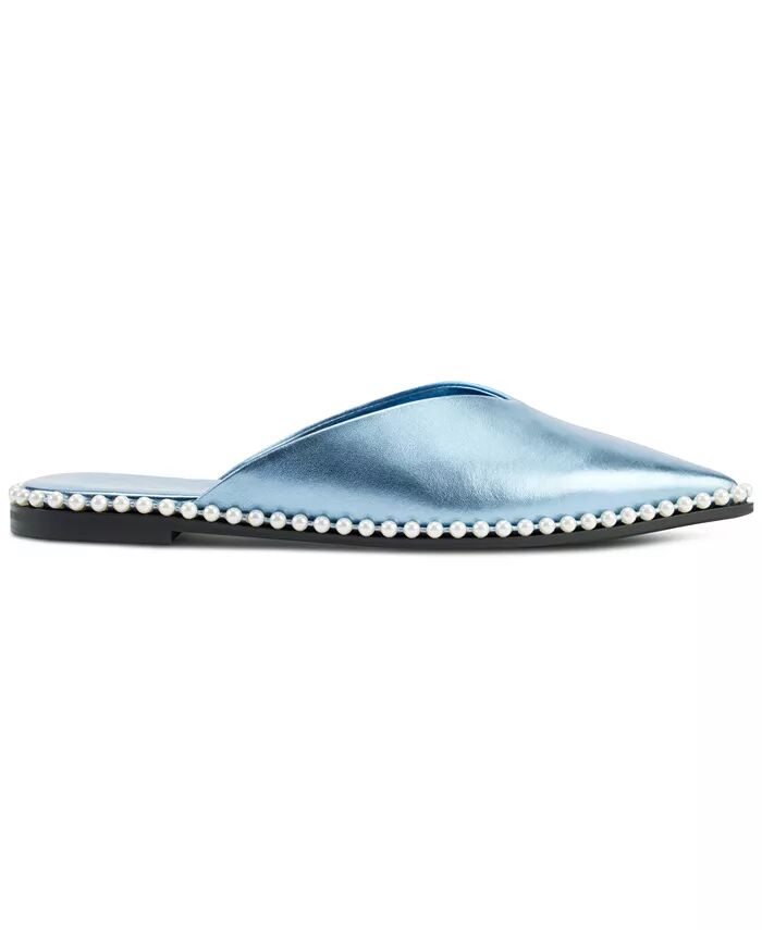 Женские туфли-лодочки Vyra Slip-On Mule Flats KARL LAGERFELD PARIS, синий — фото 4