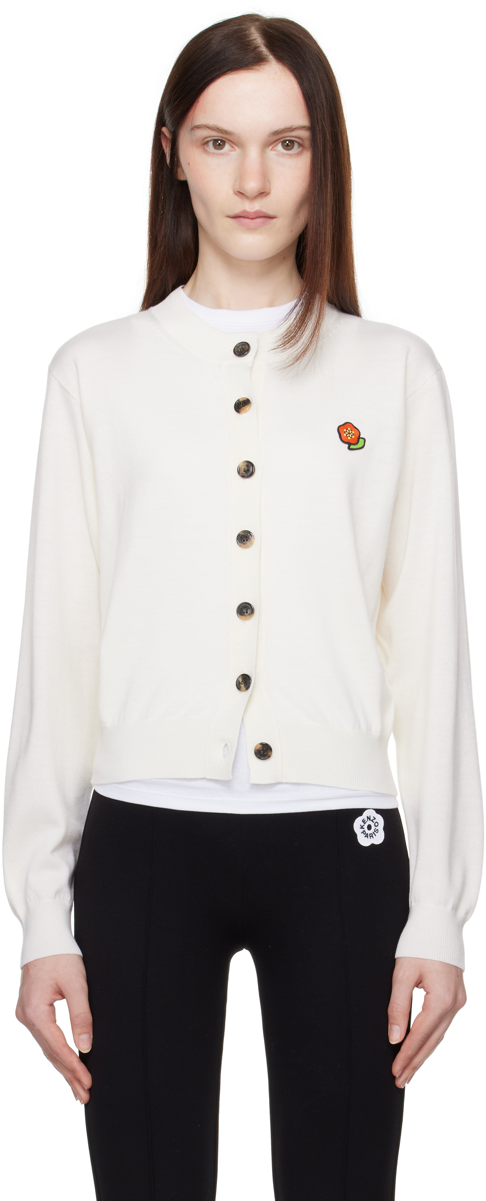 

Вышитый кардиган с круглым вырезом Off-White Paris 'Pop' Kenzo