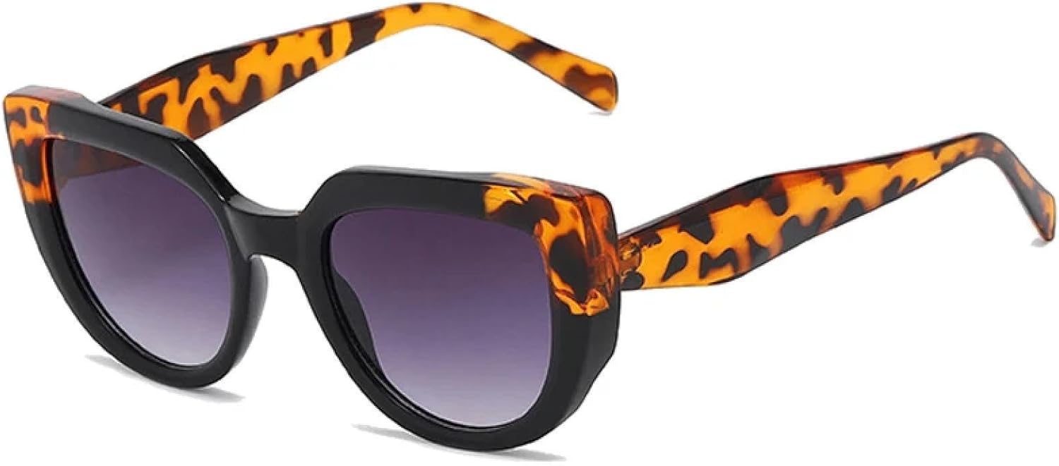 

Модные солнцезащитные очки «кошачий глаз» для женщин, роскошные солнцезащитные очки в стиле ретро с градиентом и защитой от УФ-излучения UV400 для мужчин HHZZYVY, Black Leopard Grey