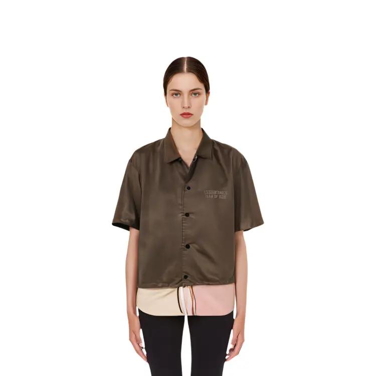 Рубашка унисекс дерево Fear Of God Essentials, цвет Wood — фото 4