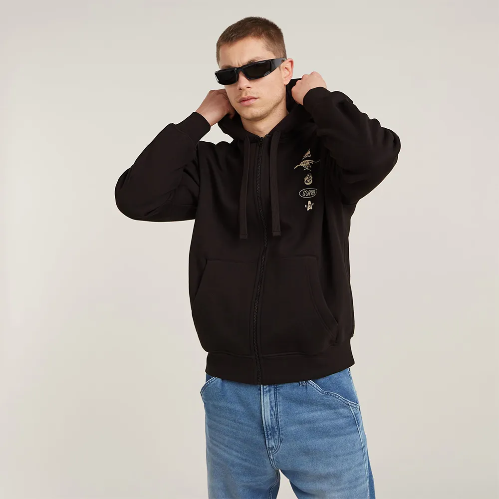 

Толстовка G-Star Poster Back full zip, черный