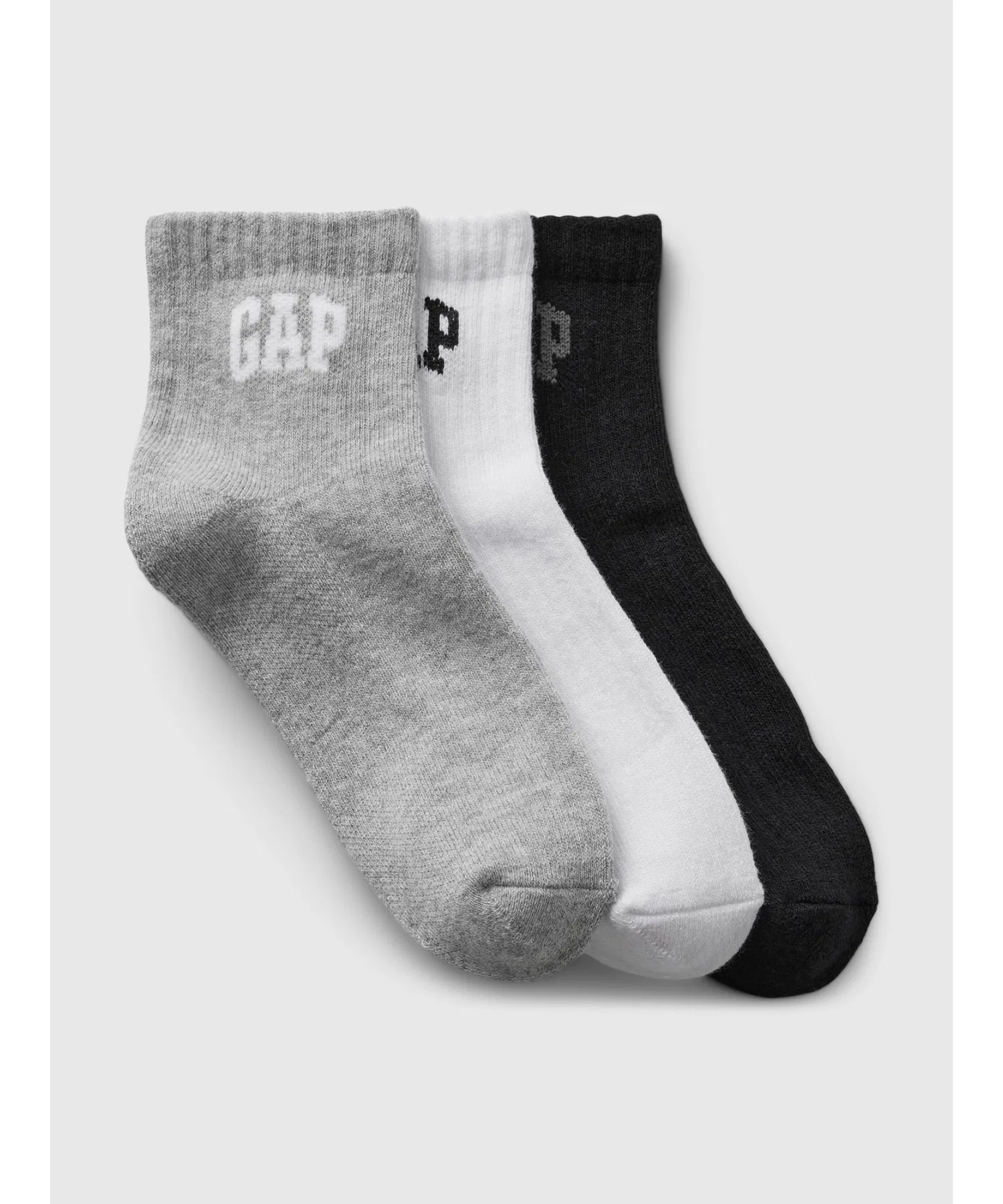 Детские короткие носки Gap с логотипом, комплект из 3 пар.