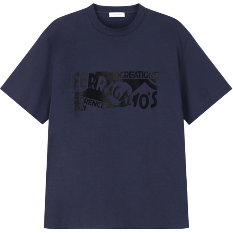 

Футболка с логотипом Ferragamo, marine синий