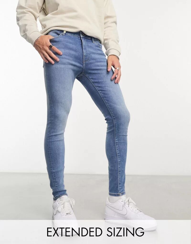 

Синие суперэластичные джинсы ASOS