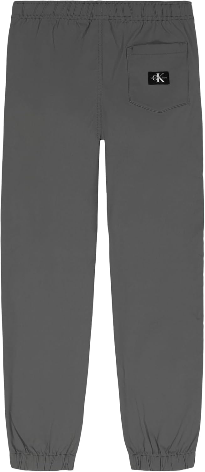 Спортивные брюки Calvin Klein Boys из эластичного твила с застежкой на шнурок, Dark Grey — фото 2