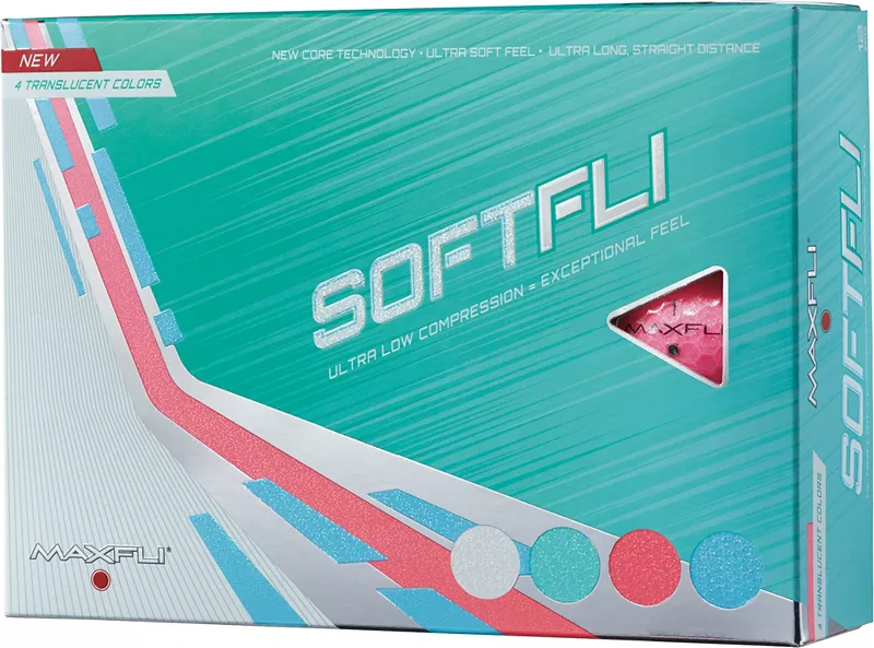 

Женские полупрозрачные разноцветные мячи для гольфа Maxfli Softfli 2021 года, мультиколор