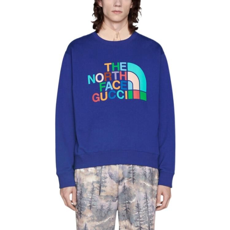 Толстовка The North Face X Gucci, синяя — фото 3