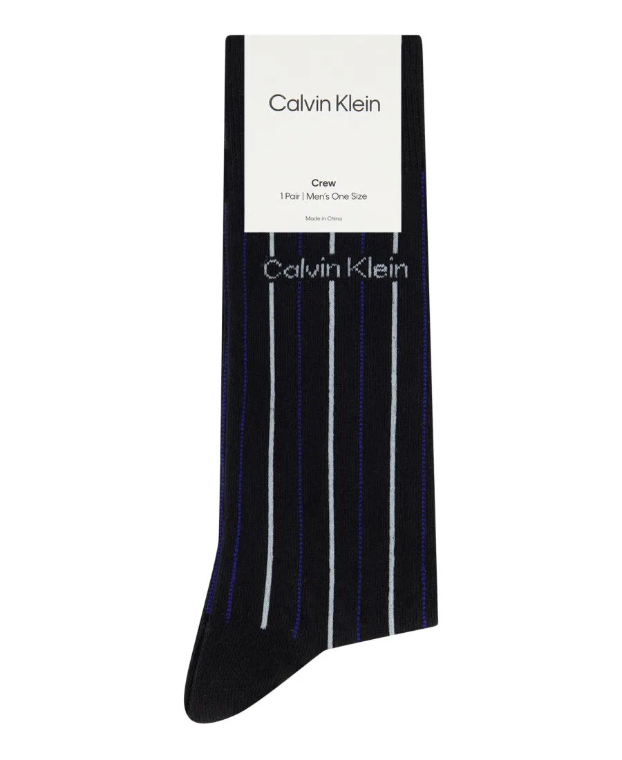 Мужские хлопковые носки средней высоты Calvin Klein, черный — фото 2