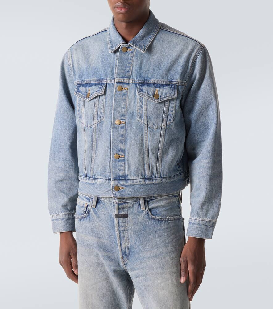 Кроп-джинсовая куртка в стиле Trucker Fear of God, Light Indigo — фото 3