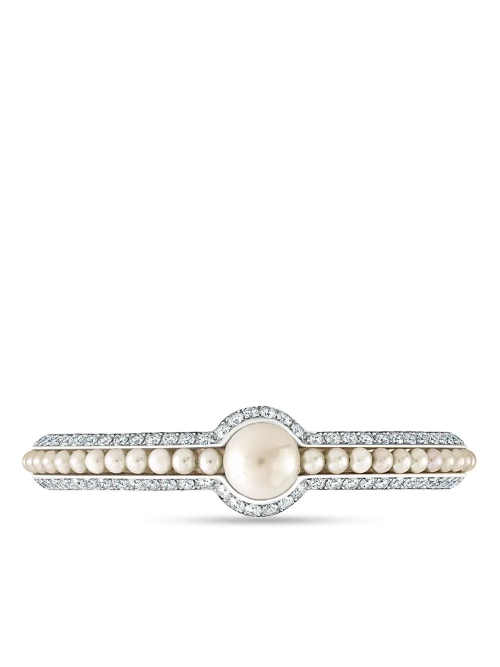 

Браслет Pearl Rose из белого золота с бриллиантами David Morris, серебряный