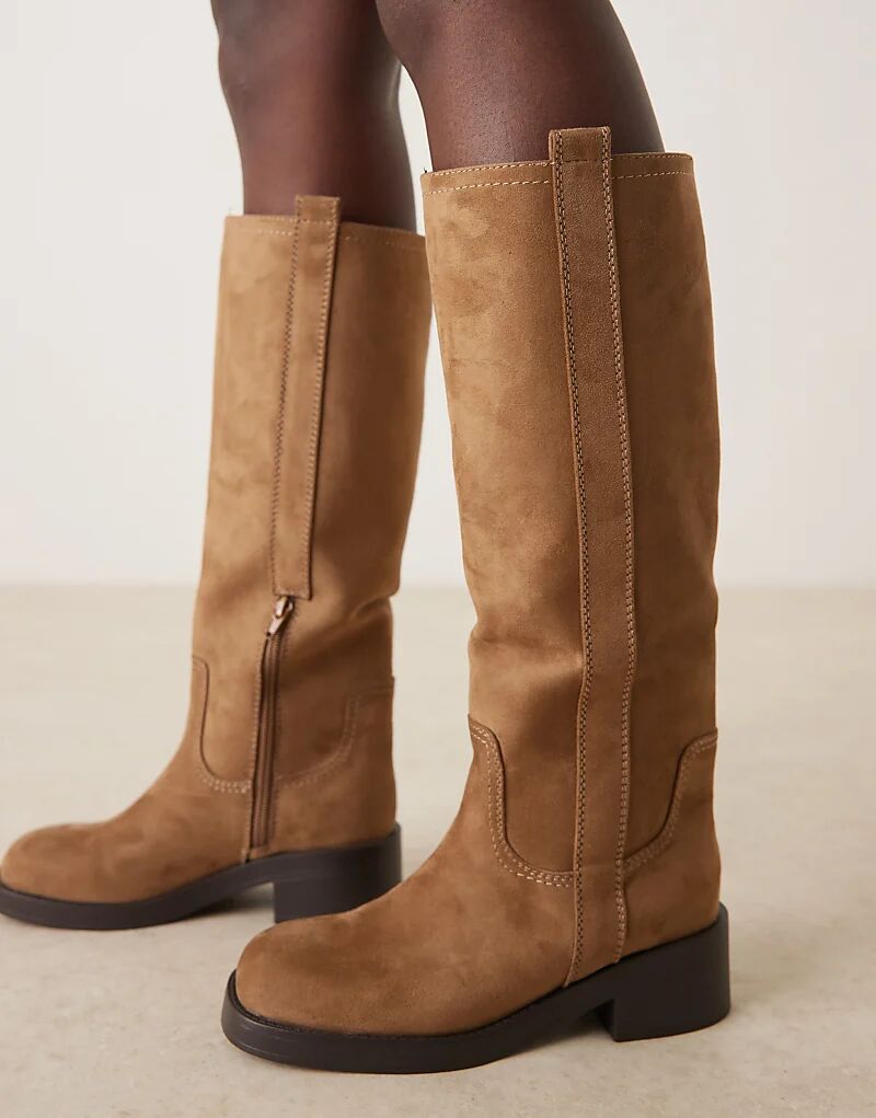 Массивные ботинки ASOS DESIGN Conan из замши песочного цвета